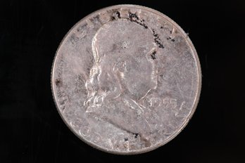 1955 Benjamin Franklin Silver US Half Dollar