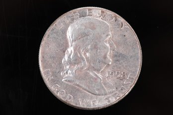 1958  US Silver Benjamin Franklin Half Dollar