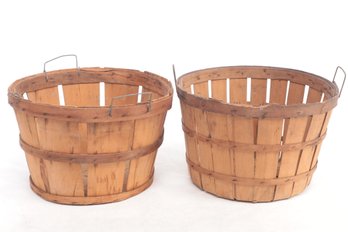Pair Of Vintage Apple Baskets