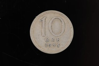 1945 Sweden Silver 10 Ore