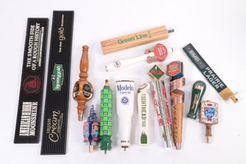 Assorted Bar Lot: Beer Taps (Sam Adams, Miller, Palm, Modelo, Etc.