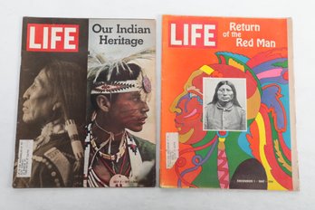 Native American, 2 LIFE Magazines, Our Indian Heritage & LIFE Return Of The Red Man