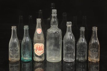 Group Of Vintage Soda & Liquor Bottles