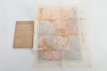 MAP Geology Of The Ausable Quadrangle, NY 1925
