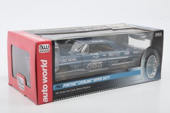 Rare Auto World 1962 Pontiac Catalina Super Duty #655 Don Gay Blue Metallic 1:18