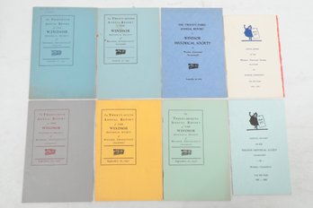 (Old Houses) 8 Booklets HISTORICAL SOCIETY Of WINDSOR, CONNECTICUT  1934-1982