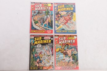 Lot Of 4 1970's Sub-mariner Comic Books 51 52 53 54 Bronzeage