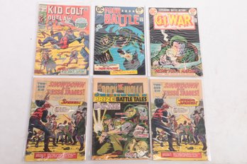 Lot Of 6 Western And War Comic Books