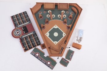 Vintage Wood Baseball Themed Personal Pinball Game