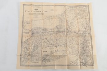 GEOLOGY Ries , Heinrich. 1900 Map NY State Limestone Quarries And Marl Deposits