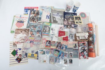 New York Yankees Memorabilia Box Lot