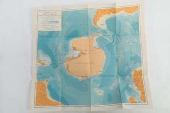 POLAR  EXPLORATION :  Map Of The Antarctic (1929)