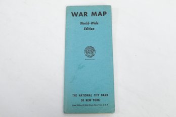 (WWII) Rare 1943 War Map  The National City Bank Of New York