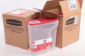 Lot Of 4 Rubbermaid Modular Food Lids, Space Saving Plastic Storage Containers, 18- Cup, Clear
