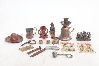 Group Of Vintage Mostly Metal Small Collectibles