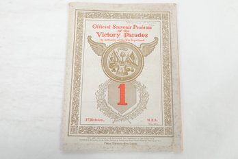 WWI 1st DIVISION Official Souvenir Program Of The Victory Parades