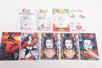 Lot Of 9 Shi Comic Books Signed And Sketched 4 With COA