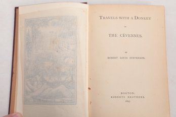 1895 Edition R.L. Stevenson 'Travels With A Donkey In The Cevennes'