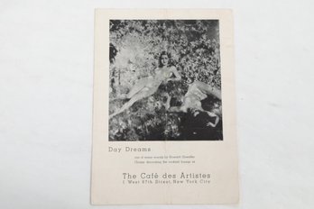 1938 Menu NYC The Cafe Des Artistes Illustrated Howard Chandler Christy Nudes