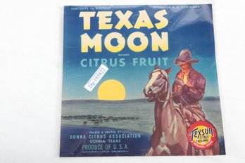 Food/ Vintage Fruit Crate Label : Texas Moon