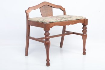 Antique/Vintage Wood Dressing Table Upholstered Seat