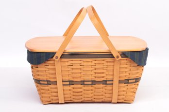 Longaberger Family Picnic Basket W/Lid