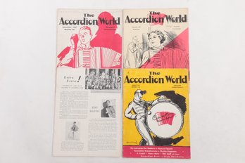 Group Of 4 1937 Issues 'the Accordion World' Magazine