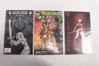 Lot Of 3 Wildflower Comic Books Signed