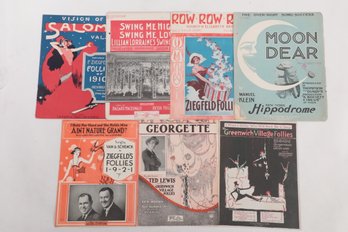 Grouping Early 1900's Sheet Music - Zigfield, Grenwich Village And Other Follies & Similiar