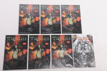 Lot Of 7 Squidder Comic Books Signed