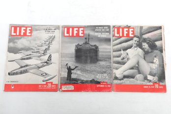 3 Issues (1840, 1948, 1952) Life Magazine