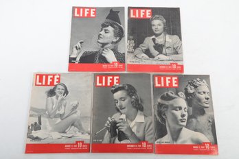 5 Issues 1941 Life Magazine