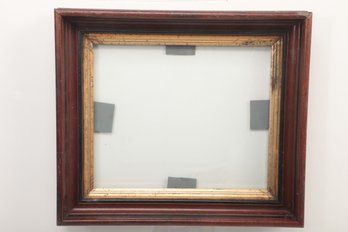 1890's 13 1/2' X 15 1/2' For 10' X 12' Deep Walnut Frame With Glass