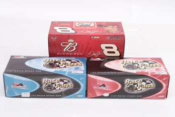 Lot Of 3 Dale Earnhardt  Jr 1/24 Scale Die Cast Cars And Bank 2007 Monte Carlo - 2009 Impala 2004 Monte Carlo