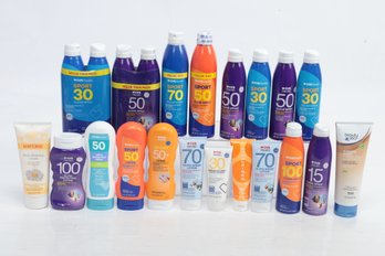 Large Lot Of Assorted SPF Sunscreen Or Sun Block