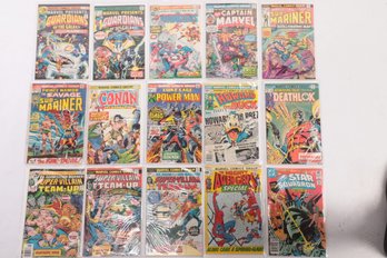 Lot Of 15 Bronze Age Comic Books Super Villian Howard The Duck Invaders More