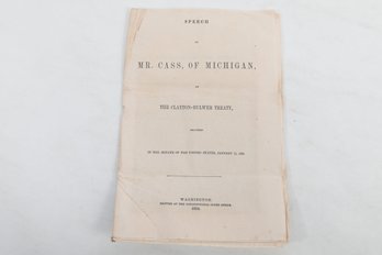 1854 Speech Clayton-Bulwer Treaty Nicaragua The Mosquito Coast