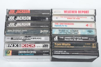 14 Mixed Vintage Cassette Tapes: Joe Jackson, INXS, Weather Report & More!!