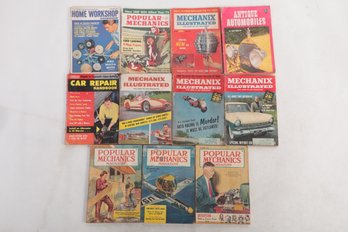 Group Of Vintage Men's Magazines - Popular Mechanics, Mechanix Illustrated & More
