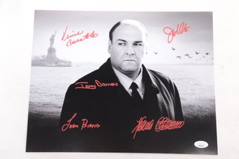 Signed Sopranos Cast Members 14 X 11 Print With JSA Sticker AB13203