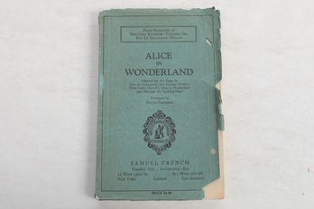 1935 ALICE IN WONDERLAND Adapted For The Stage By EVA LE GALLIENNE AND FLORIDA FRIEBUS From Lewis Carroll's