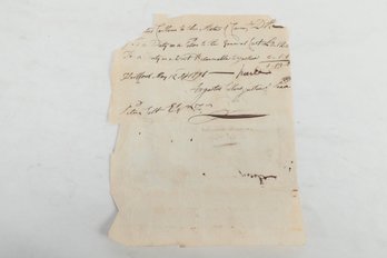 Manuscript 1791 Connecticut Augustus Collins, Justice Of The Peace
