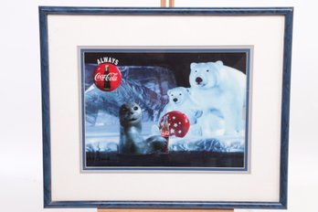 Coca-Cola Polar Bear Coke Animation Art Cel Limited Edition Cel Framed With COA 632/2000