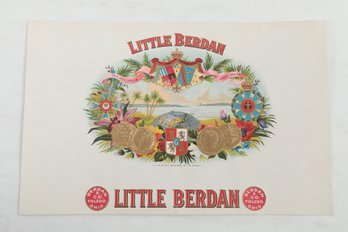 Cigar Label Little Berdan Toledo, Ohio