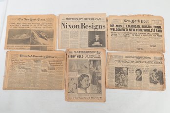 Interesting Newspapers - 1939/40 New York Worlds Fair, Sinking Of Andera Doria, Nixon Resigns