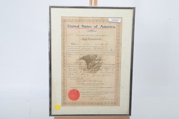 1906 Citizenship Certificate For George Kohut