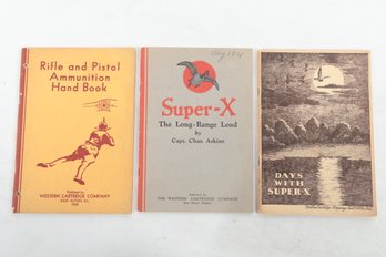 Guns 1930s Super-X  & Rifle Hand Book 3 Booklets Western Cartridge Co.