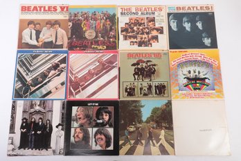 Lot 13: 12 Original Beatles Albums: Hey Jude, Let It Be, Abbey Road, White Album, '65, Magical Mystery & More