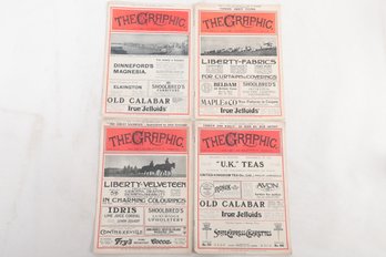 Group Of 4 Antique Magazines THE GRAPHIC From 1915 & 1916