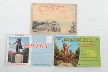 Vintage New England Travel Folding Postcards.